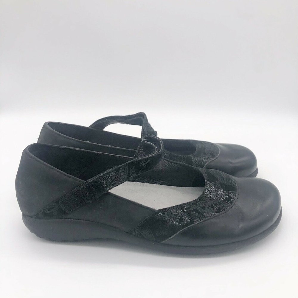 NAOT Luga Mary Jane Black Leather Shoes Women